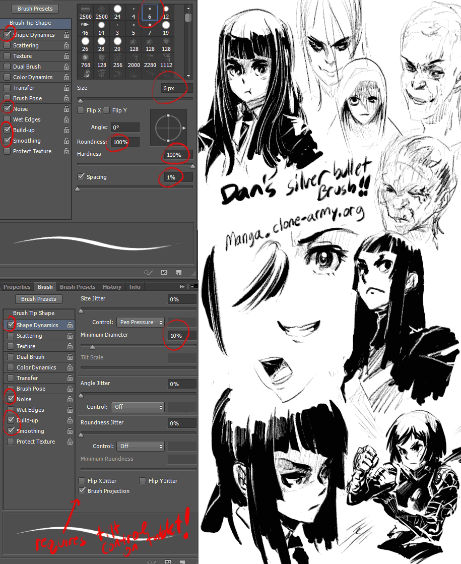 outlining anime character photoshop