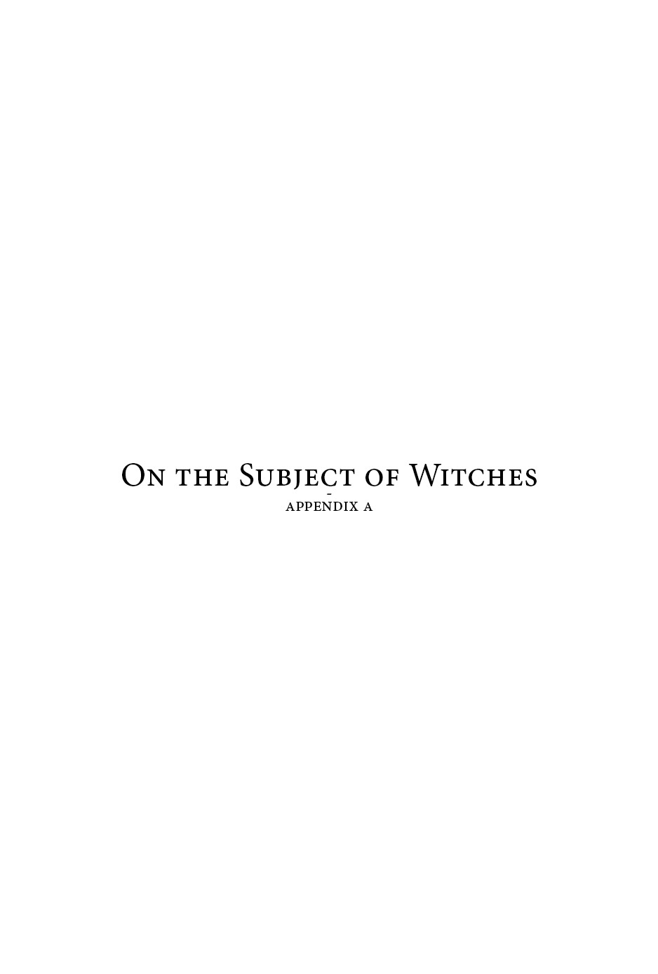 [ On the Subject of Witches - Recovery Fragments - 1 ]